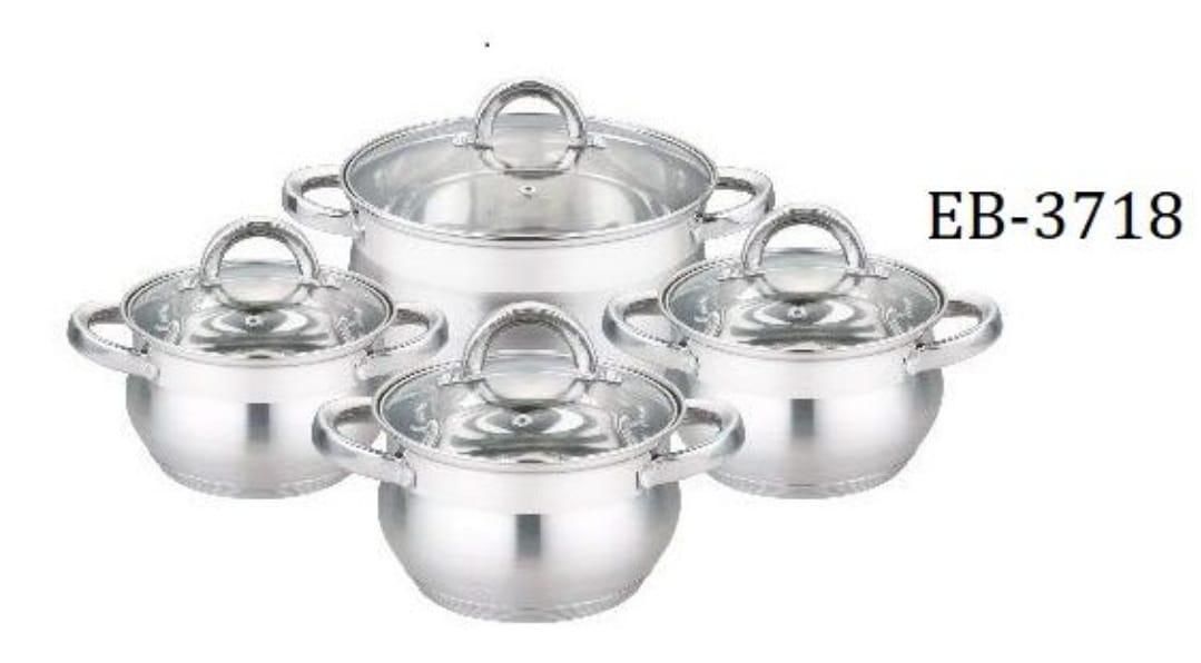 8pc Edenburg Stainless Steel Cookware