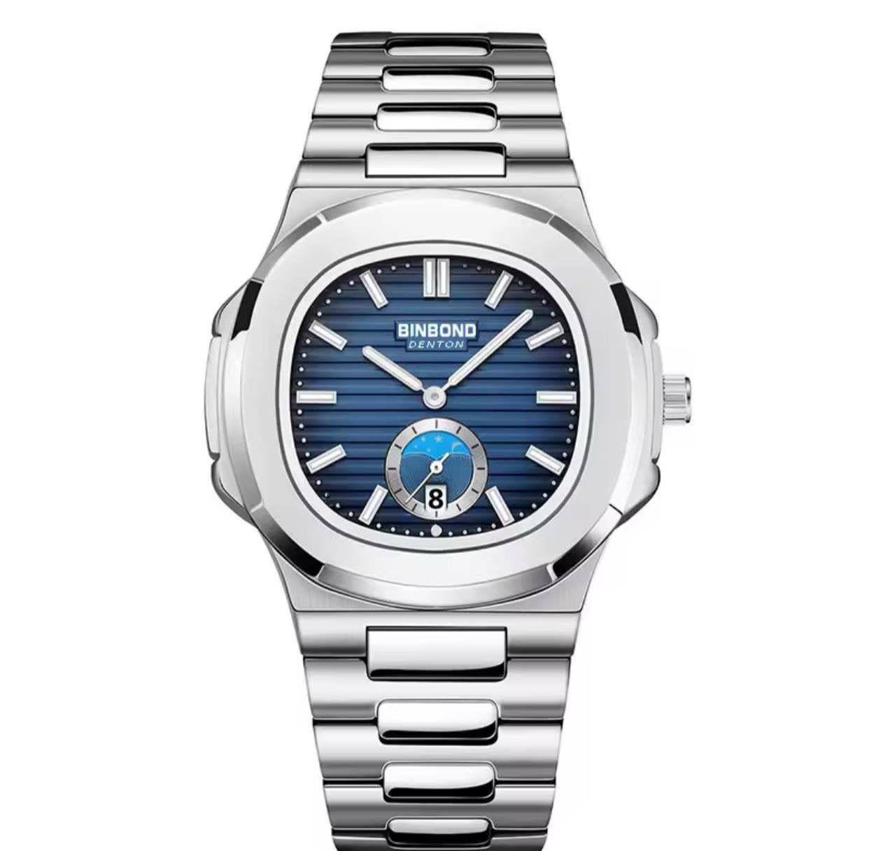 ♠️♨️BINBOND GENTS WATCH #1786 *KES 2200*  🎁*Comes in a free branded box*🎁  *️⃣Date Display *️⃣Unique second arm *️⃣Water resistant *️⃣Battery powered   ♨️3 color options