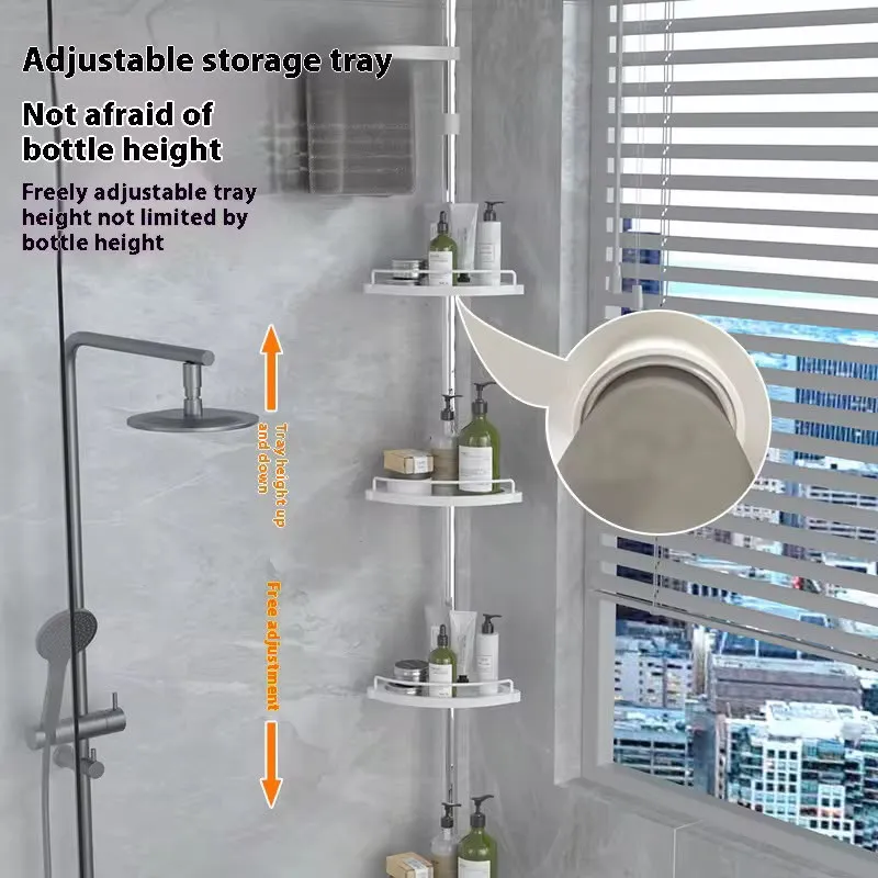 4 Tier Adjustable Telescopic Multi-Corner Shelf Organiser - Image 4