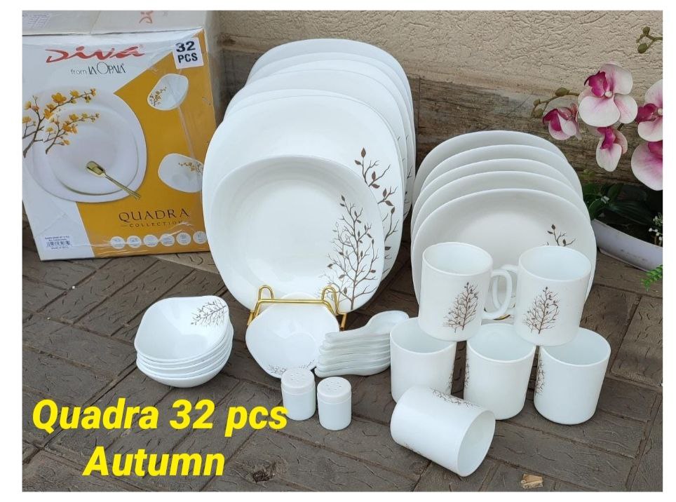 32 pcs Quadra Square Dinner set Autumn