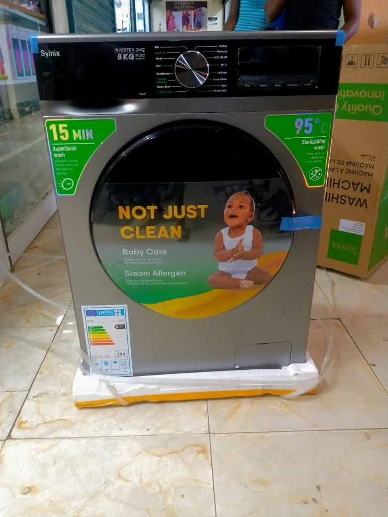 Syinix washing machine Frontload  wash &spin 8kg - Image 2