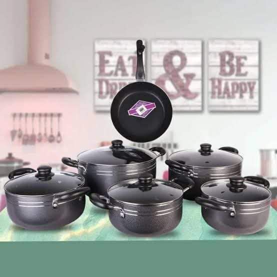 TC 14 Pcs Heavy Non Stick Cooking Sufuria pot And Pan Set