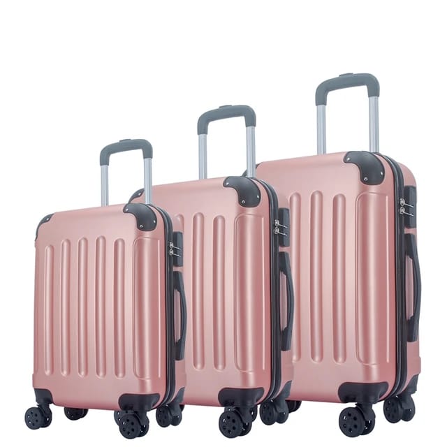 3 Pieces PVC High Quality Travel Suitcase Travel Bag Travel Briefcase With Wheel