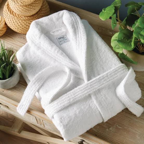 Egyptian Cotton Bathrobe Long Shawl Collar Plush Robe-unisex
