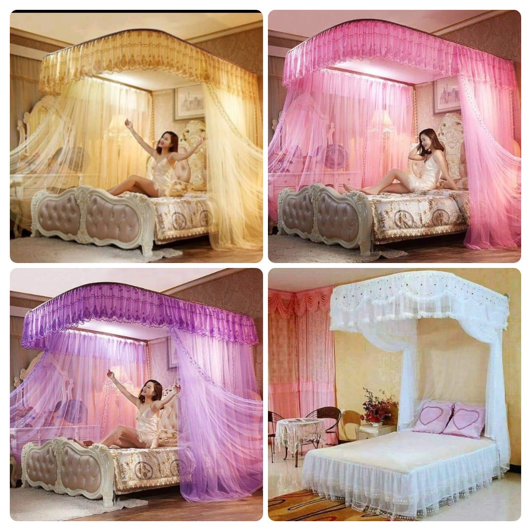Two stand mosquito net with sliding rails RESTOCKED