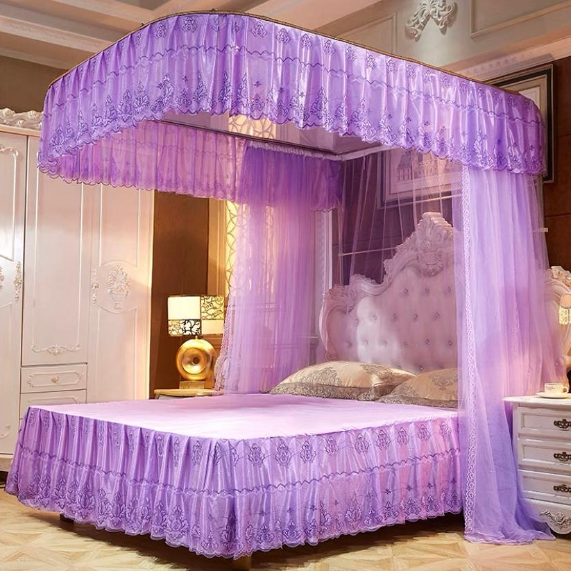 2 stand mosquito net with Rails (Railnet) purple