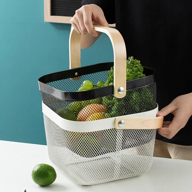 Mesh Storage|fruit basket with handles