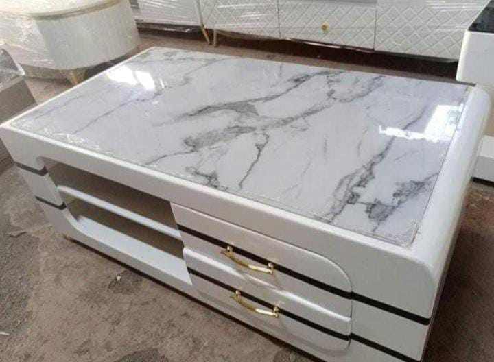 Customised Coffee Table White and marble topping 🔥🔥😍😍