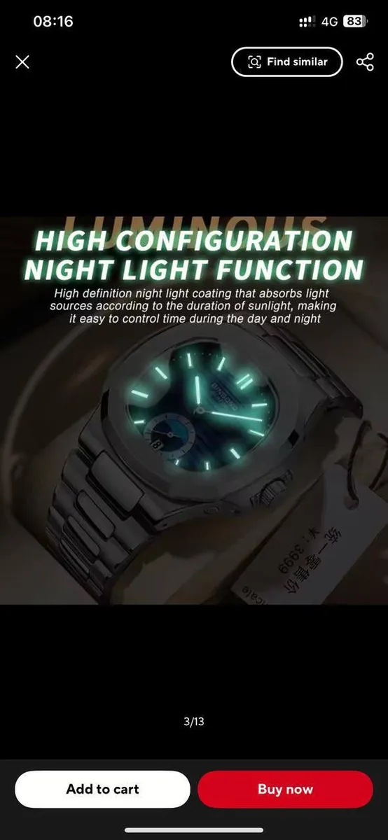 BINBOND GENTS WATCH #1786 - Image 2
