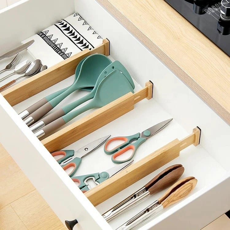 Multifunctional Bamboo drawer Dividers - Image 4