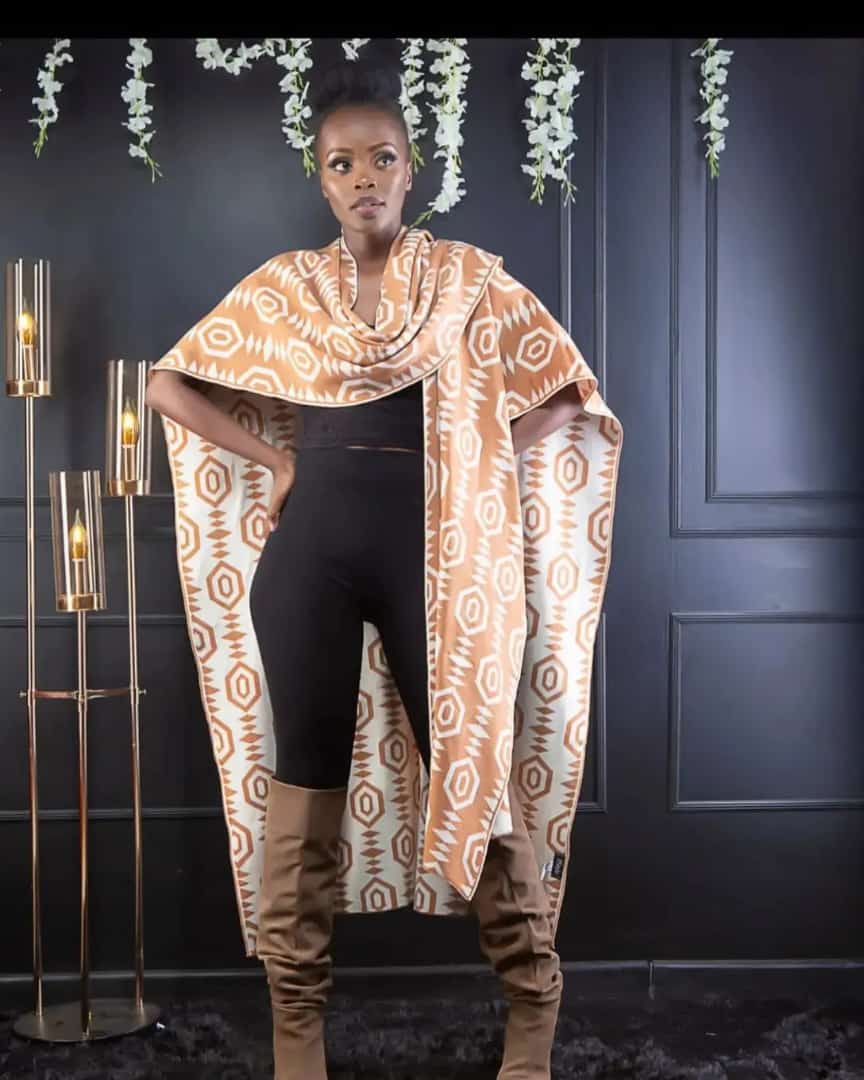 Tribal ponchos woolen