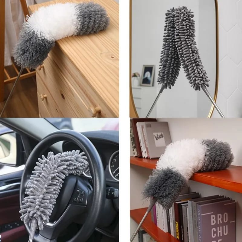 2.5M Microfiber 7pc replaceable heads Duster Extendable Cleaner - Image 4