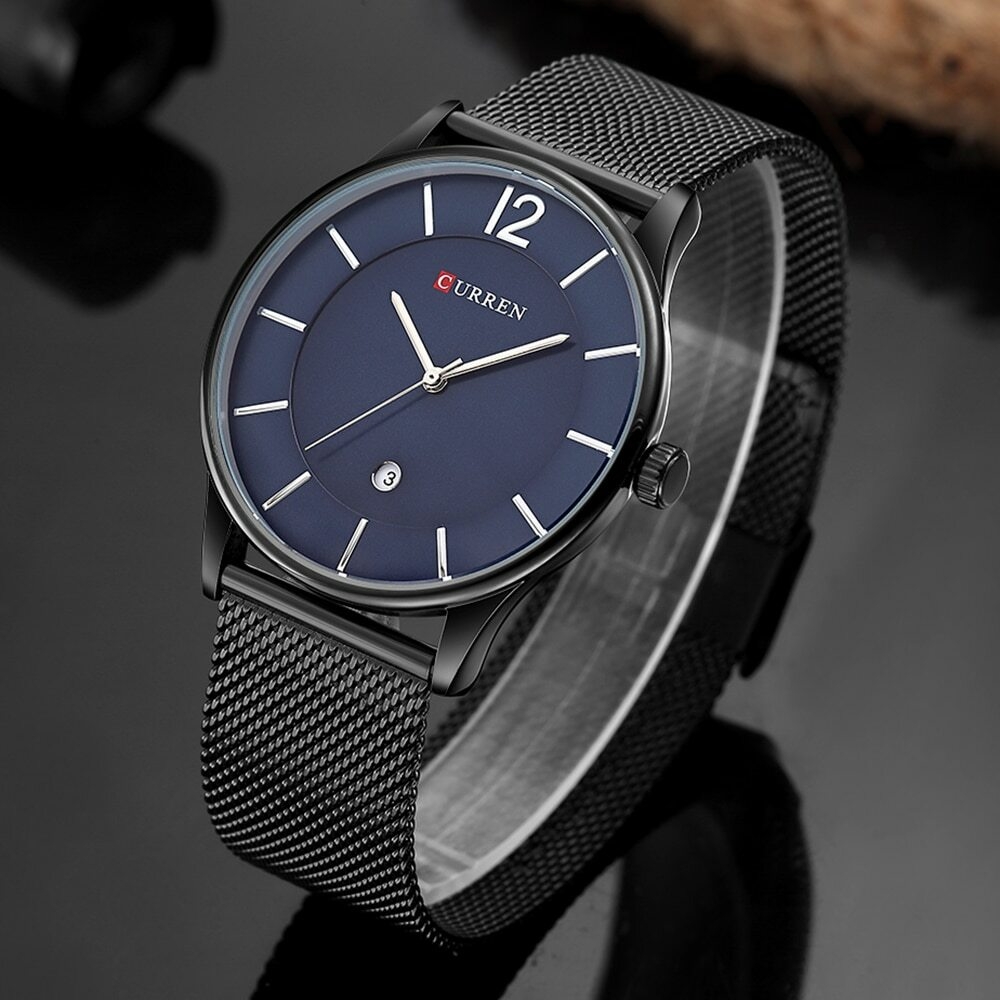 Curren Watch Functional Chrono 30M Water Resist Wrist Watch Black