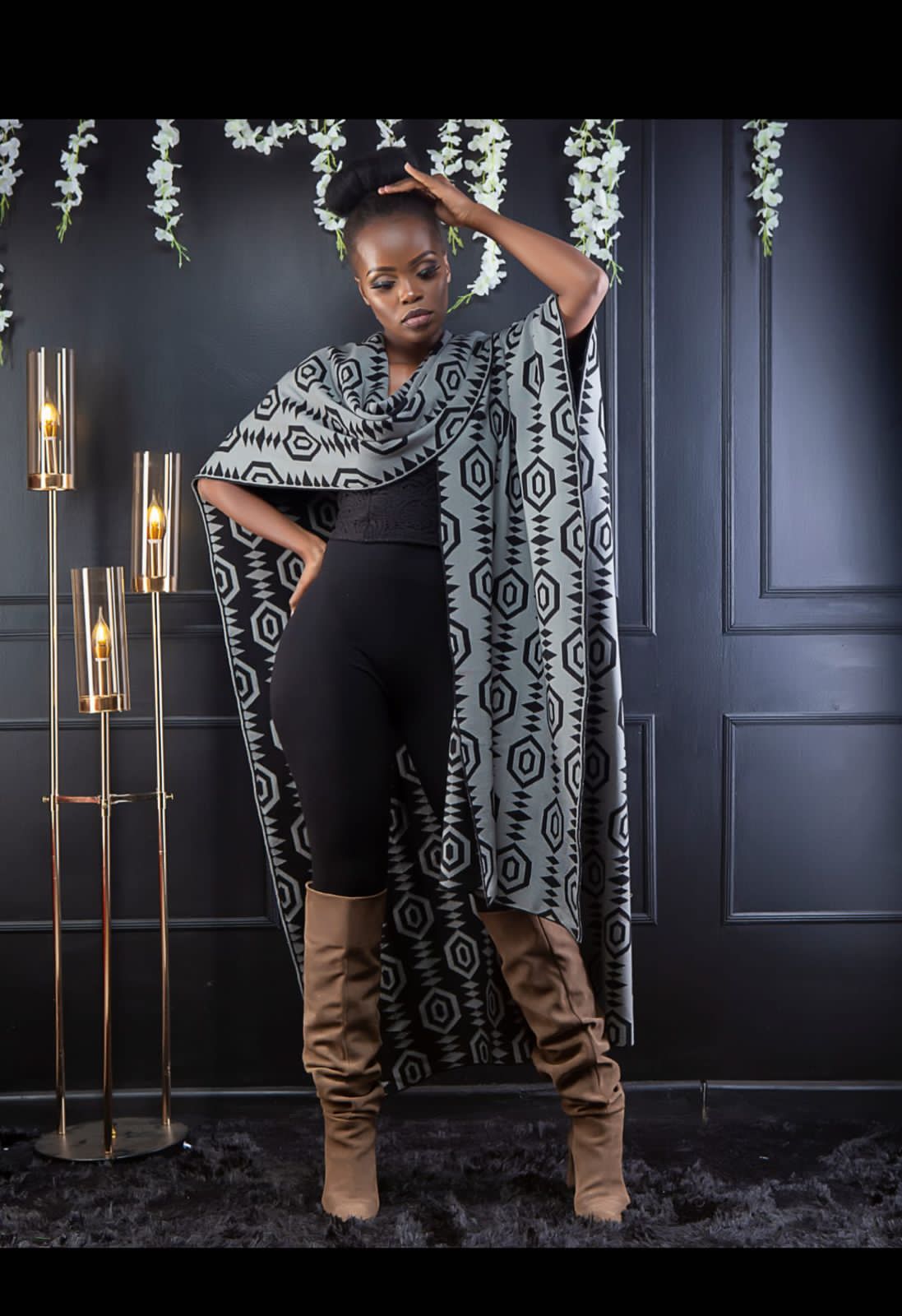 Tribal ponchos woolen