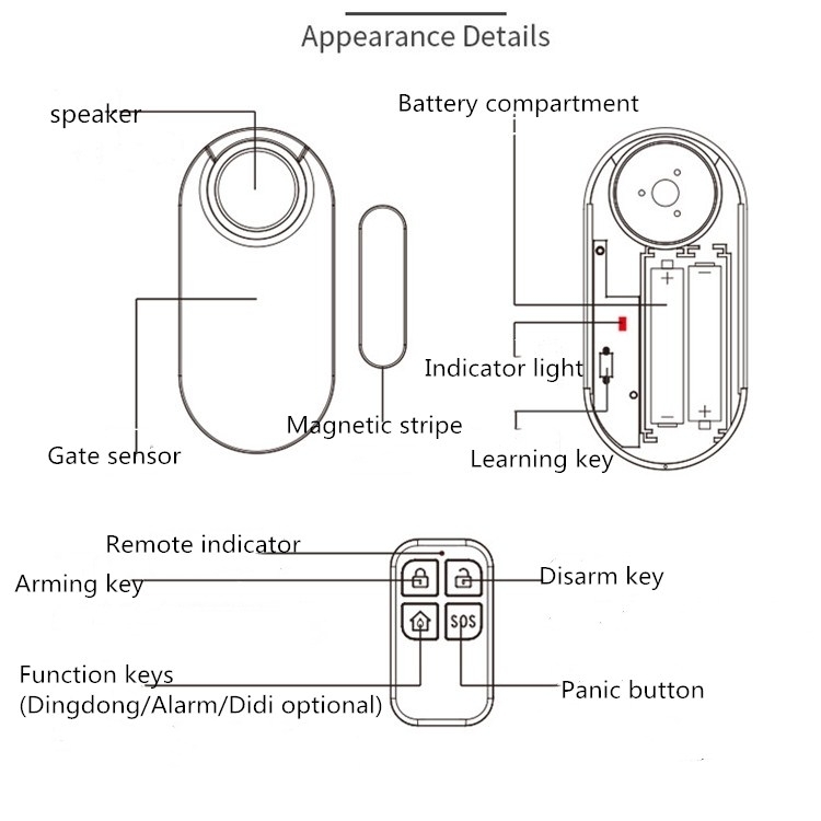 Anti theft Household Door And Window Anti-theft Alarm - Image 2