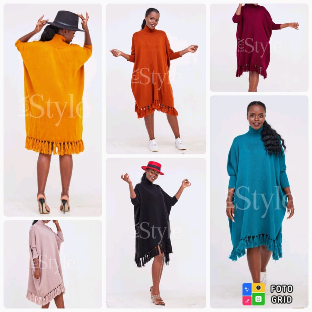 Woolen dress poncho tops