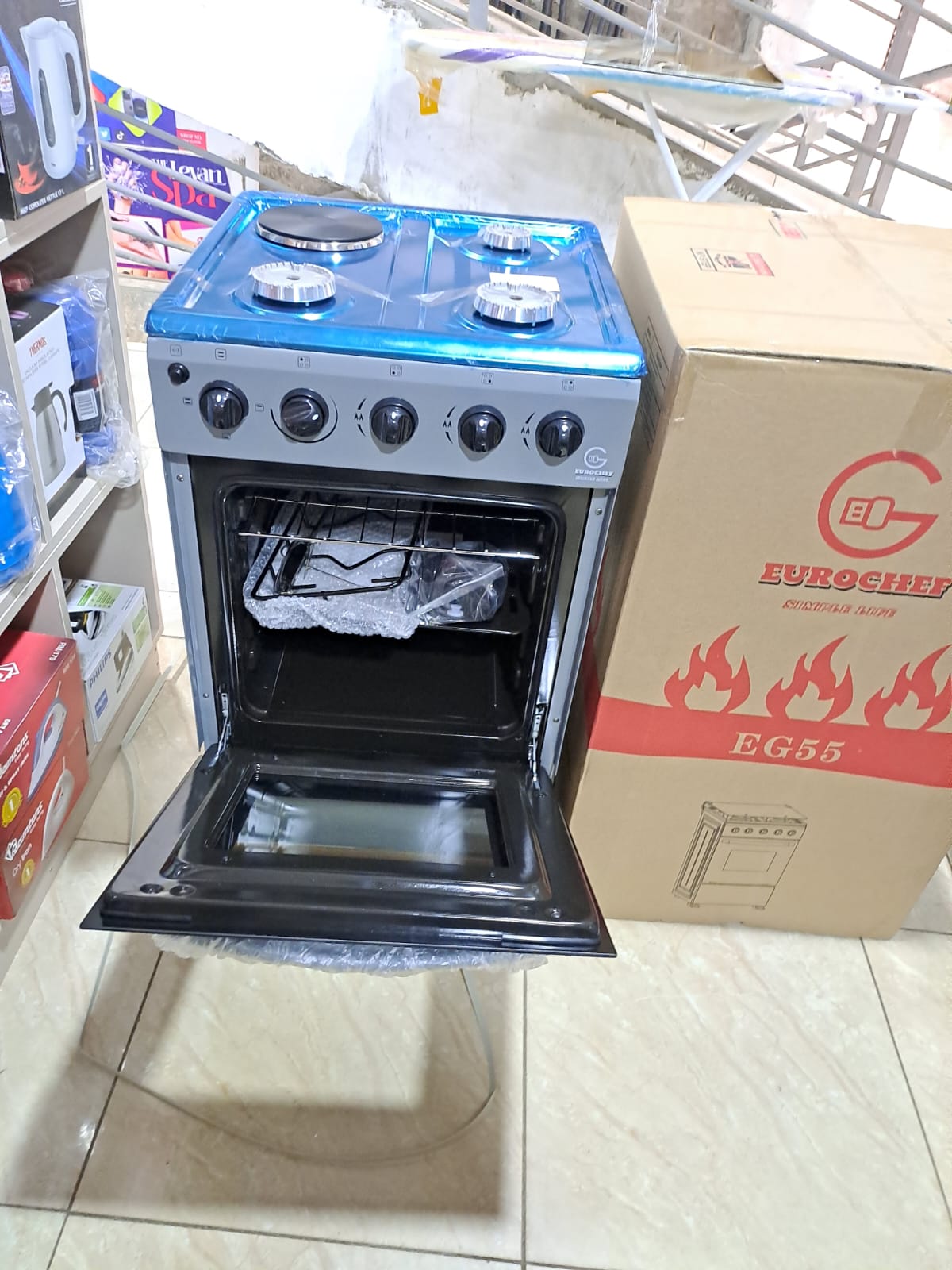 Eurochef Free Standing 3+1 Gas Burner Cooker with Electric Oven