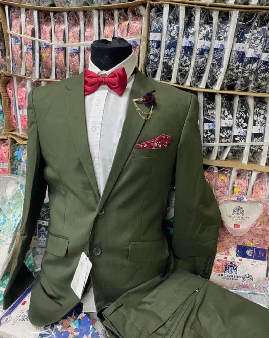 Men suits for adults jungle green
