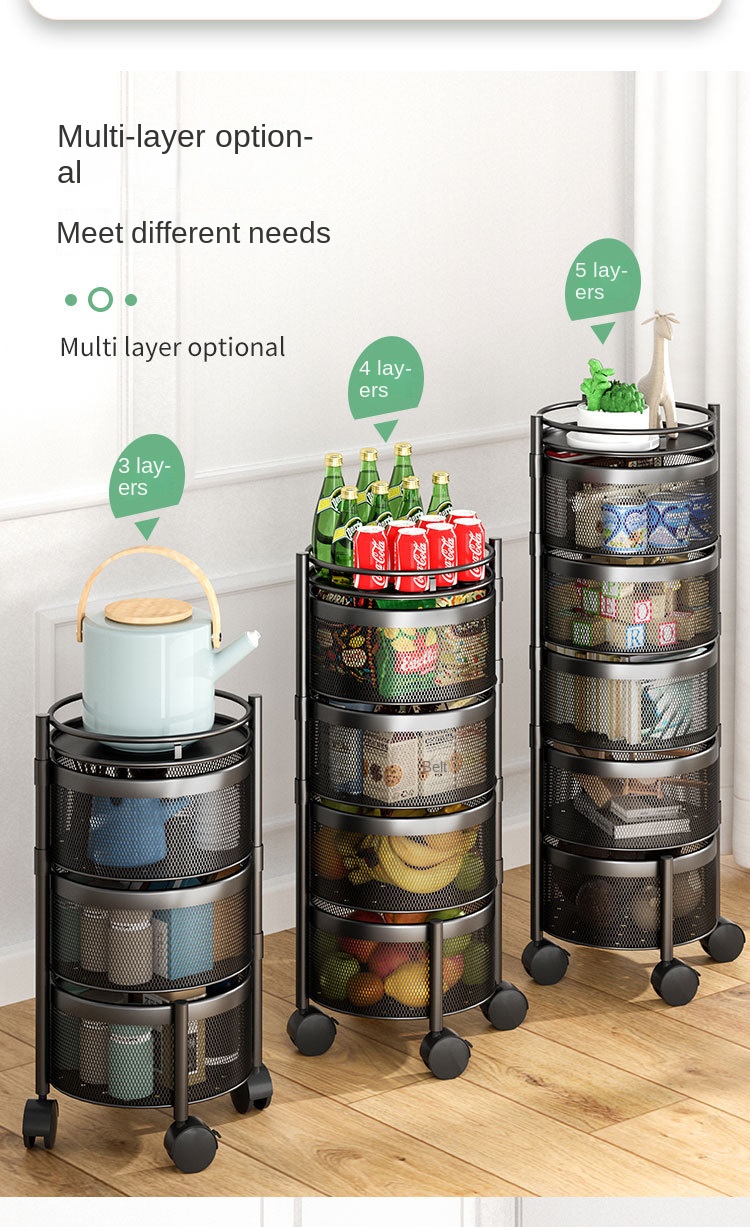 5 layer round fruit rack