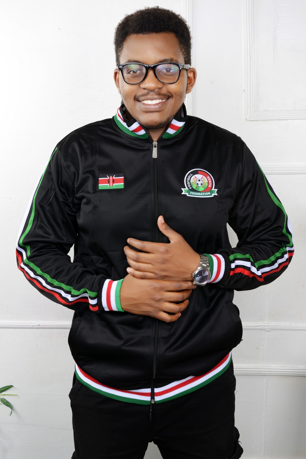 Team Kenya football Jackets black