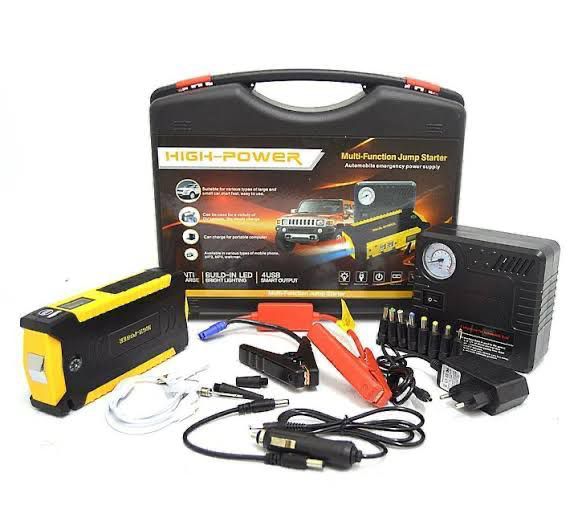 Generic Portable Car Jump Starter Kit With Tyre Inflator
