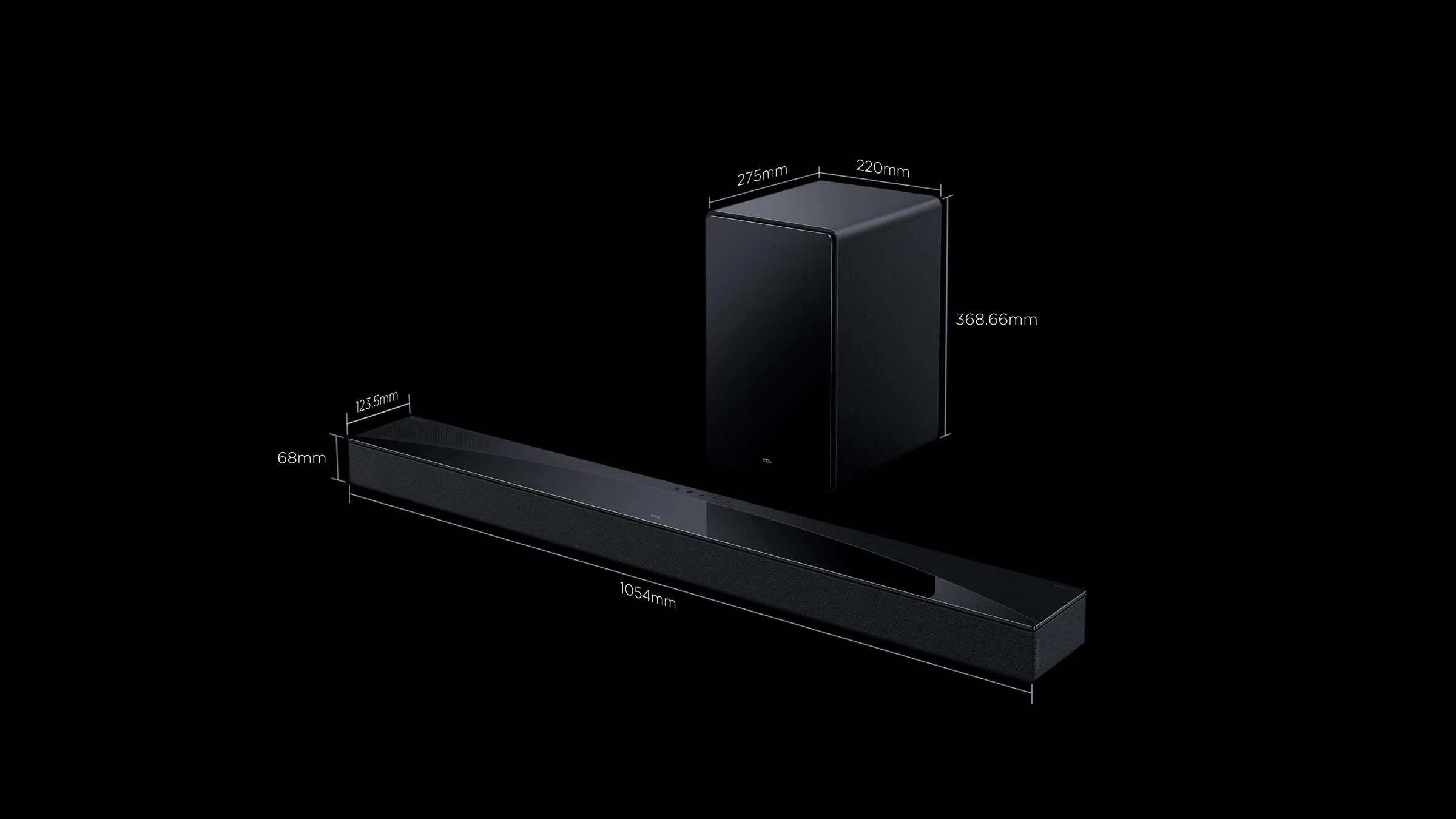 TCL Q75H 5.1.2ch Soundbar - 620W, Dolby Atmos, Wireless Subwoofer, Black - Image 2