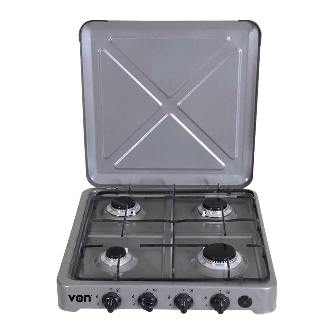 Von VAC4F400S 4 Gas Cooker - Silver