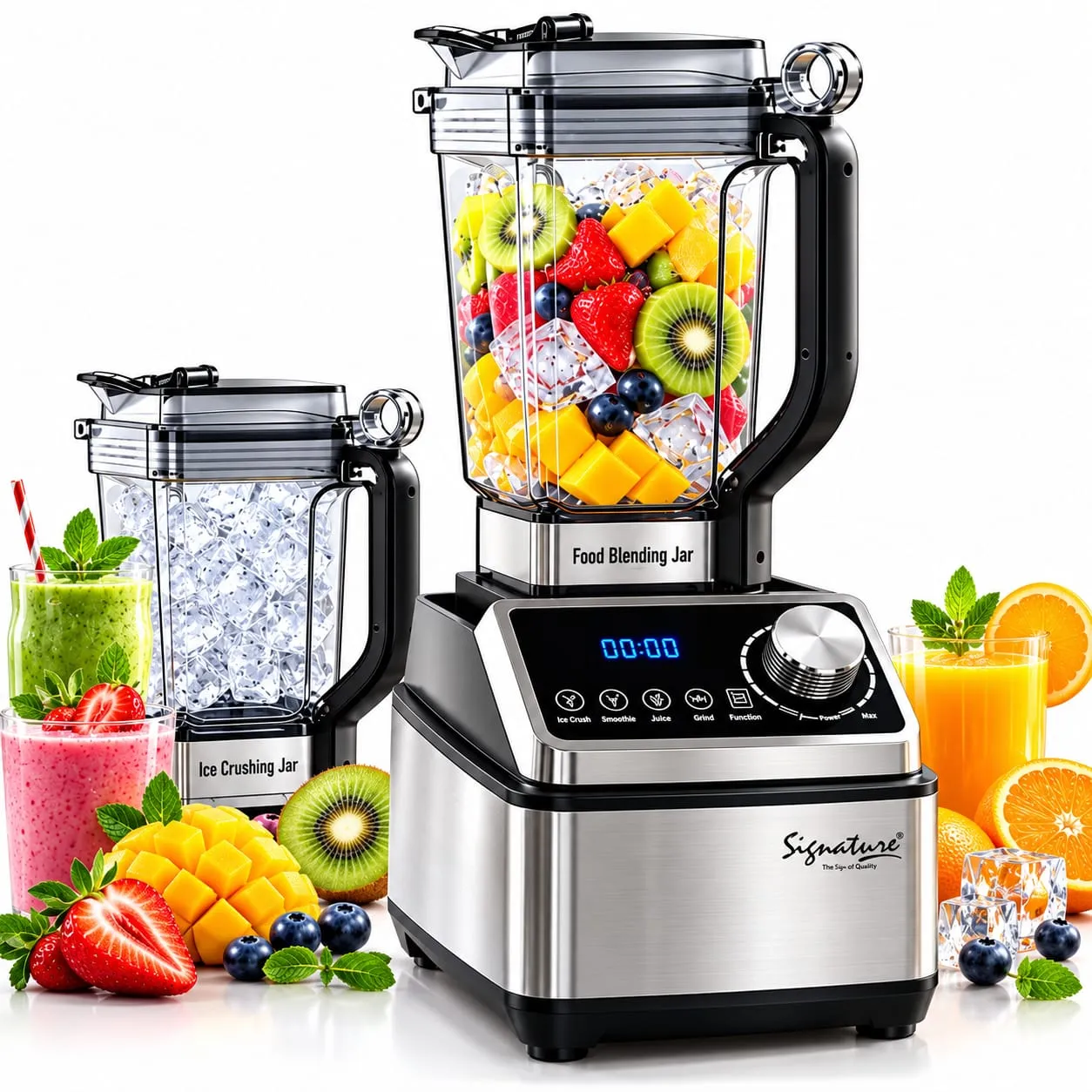Signature SG-307 Professional Blender – 2000W, 2 Jars