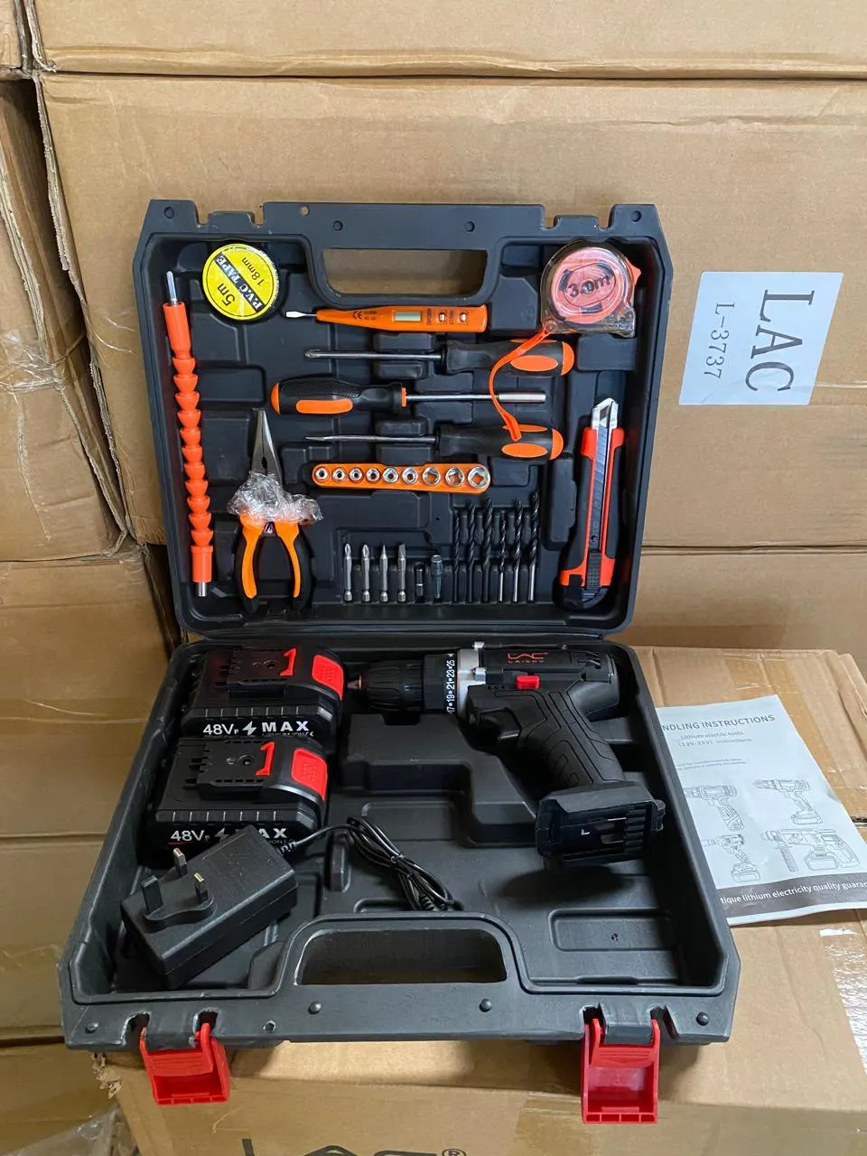 Cordless Drill Tool Kit with Carrying Case