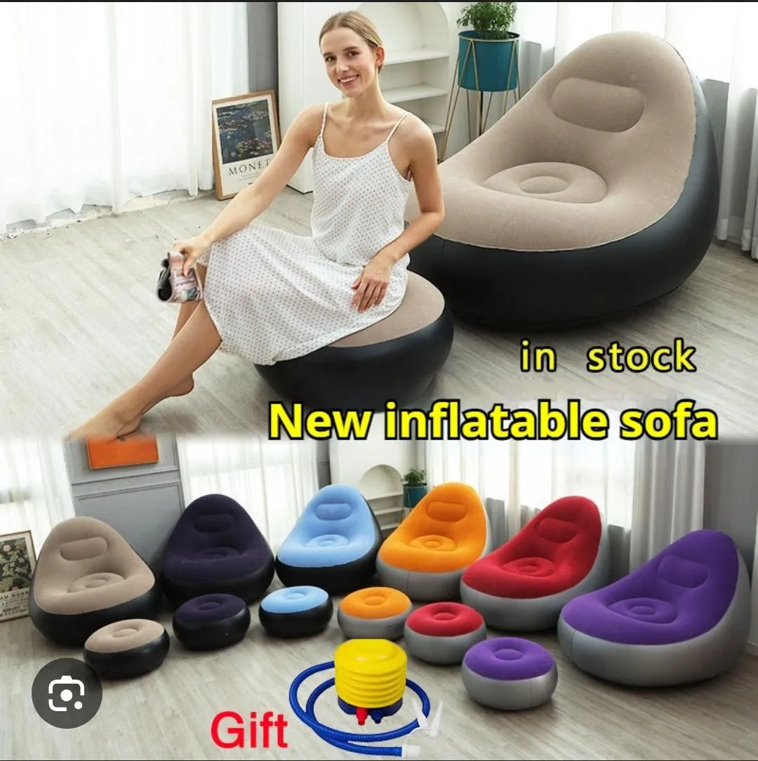 Inflatable Sofa Lounge Chair with Footstool