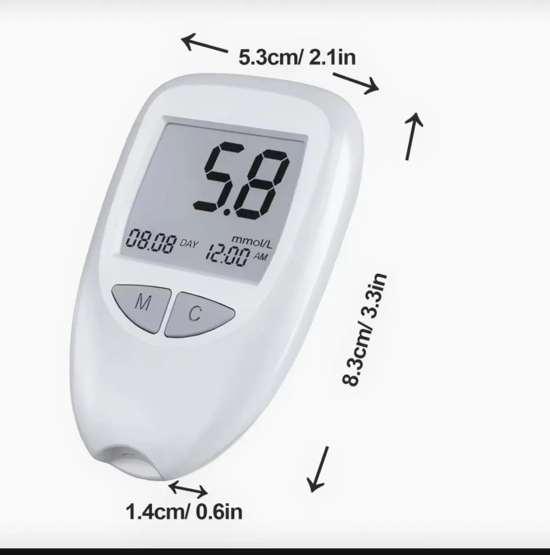 Blood Glucose Meter Kit with 50 Test Strips and 50 Lancets - Image 3