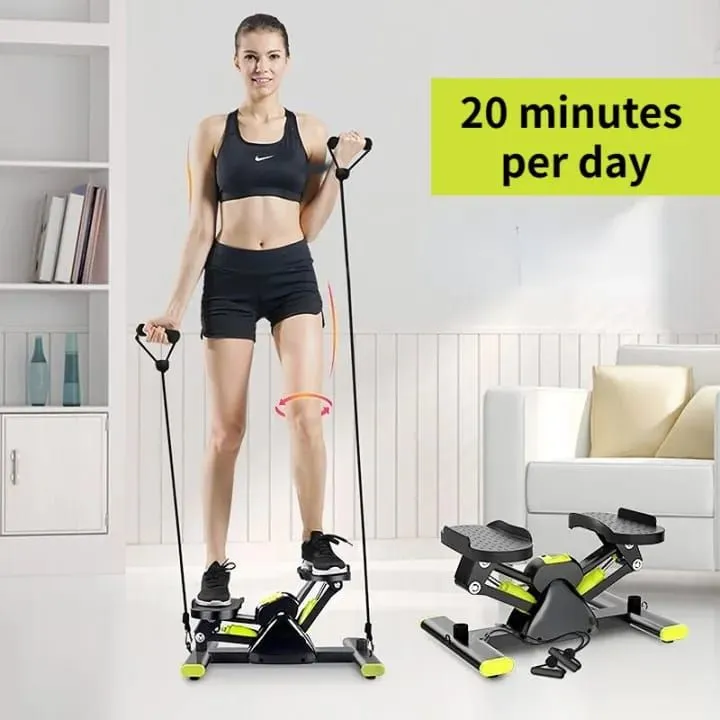 Mini Stepper Exercise Machine with Resistance Bands