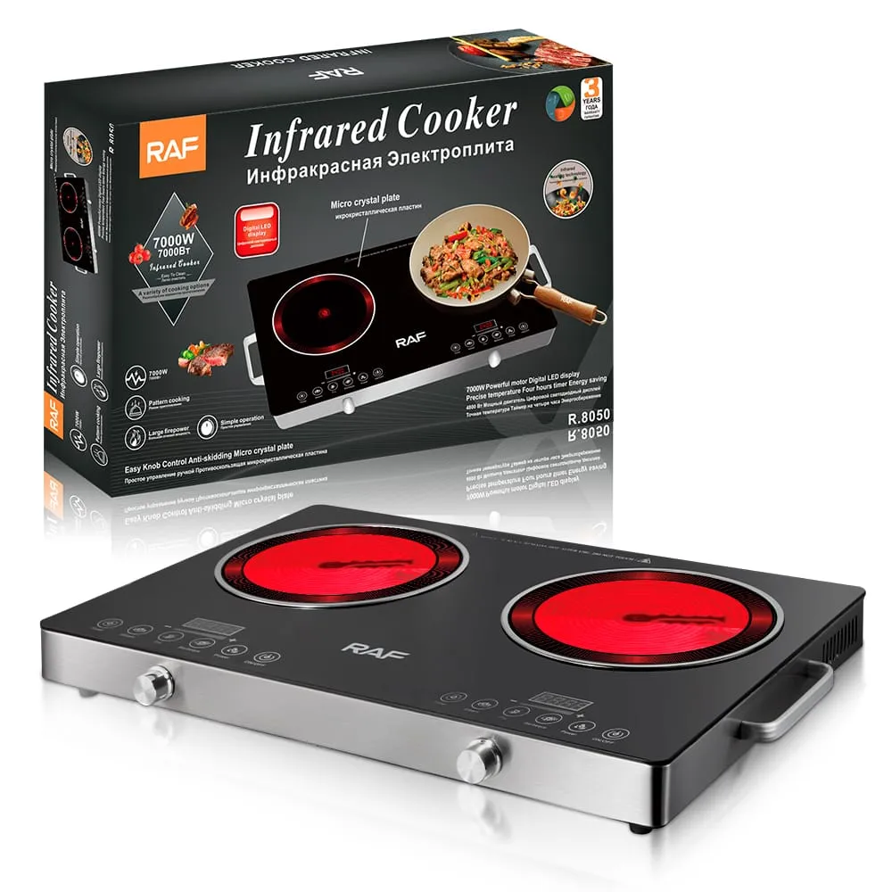 Electric Infrared Cooker Double Burner Countertop Appliance - Image 2
