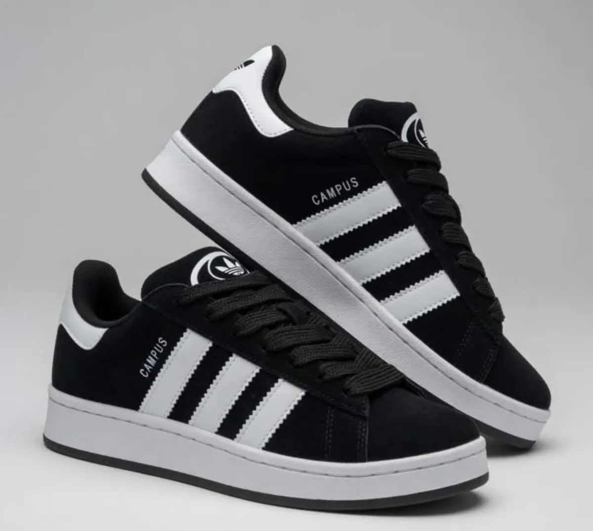 Campus Black and Pink Low-Top Sneakers - Image 4