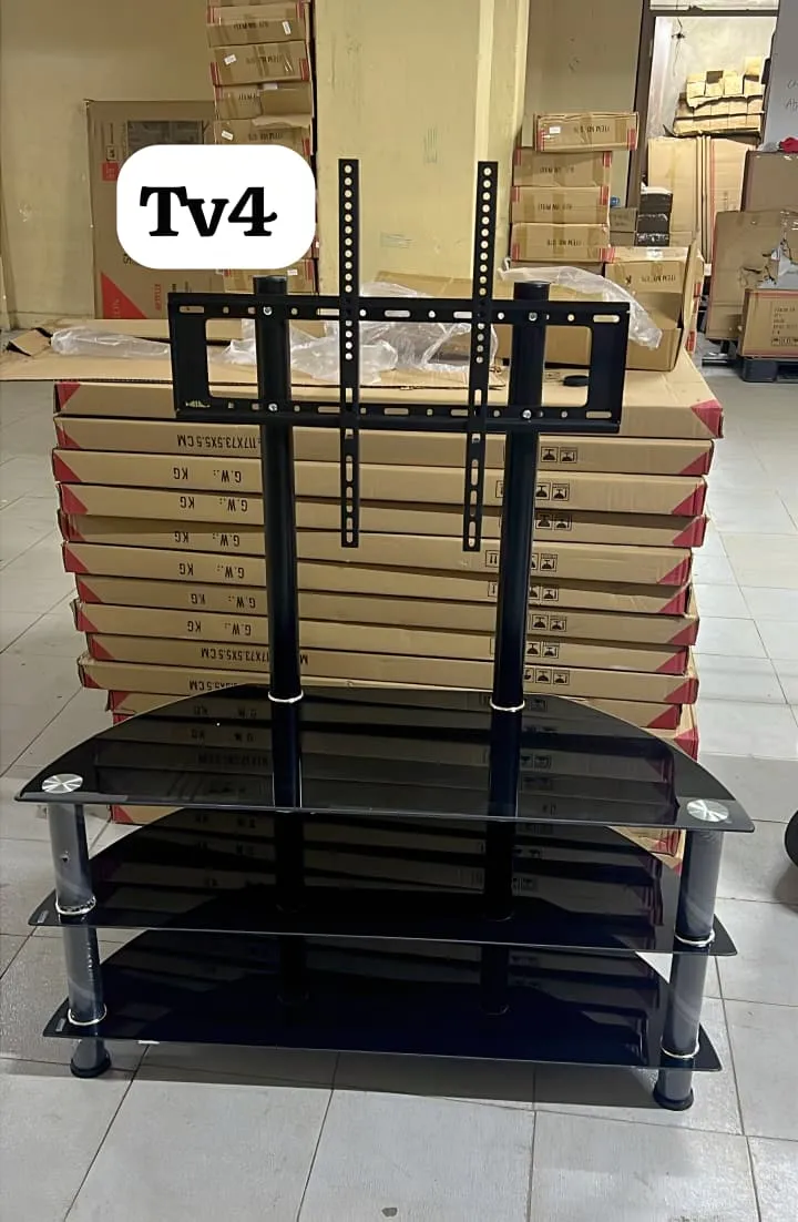 Glass TV Stand with Mount Bracket