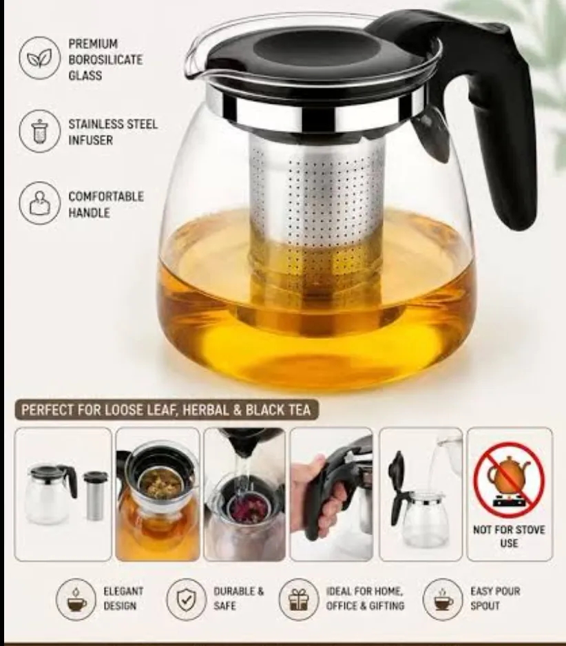 Tea Infuser Glass Kettle/Tea Pot - Image 3