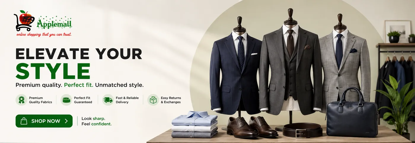 Tedd- Terry Men’s Slim Fit 2-Piece Suit – Classic Navy Blue | Two Button Formal Set (Sizes 46–60)